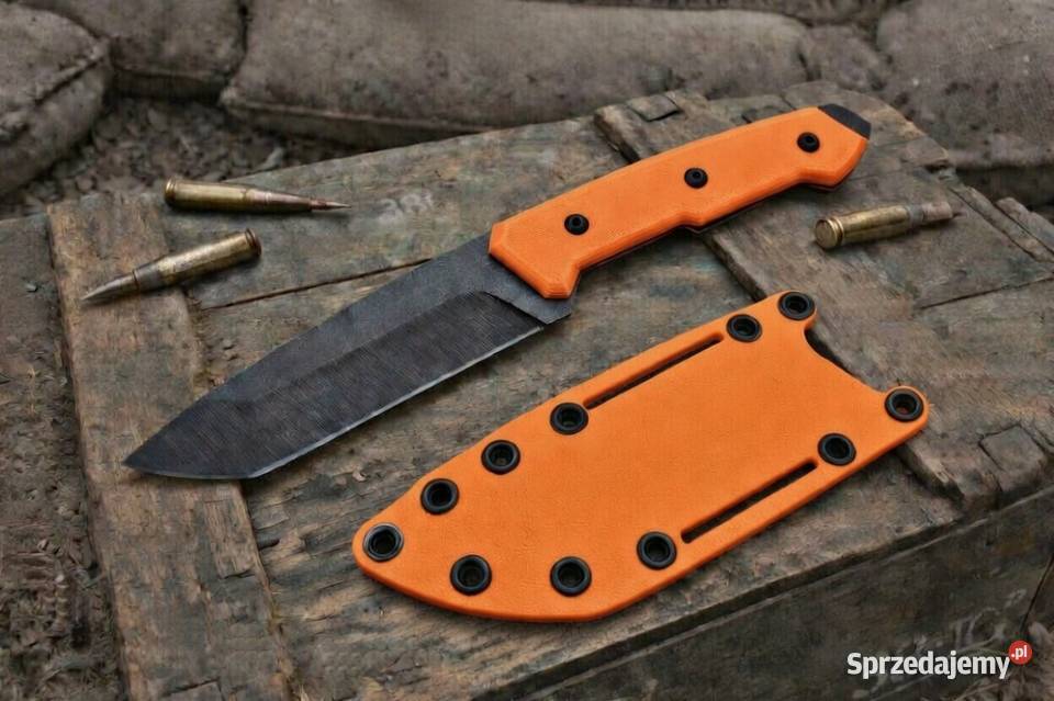 Nóż Kadaffy Orange Ręcznie Robiony Bushcraft
