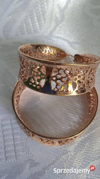 POZŁACANE OKAZAŁE KOLCZYKI AŻUROWE pozłacane Piła