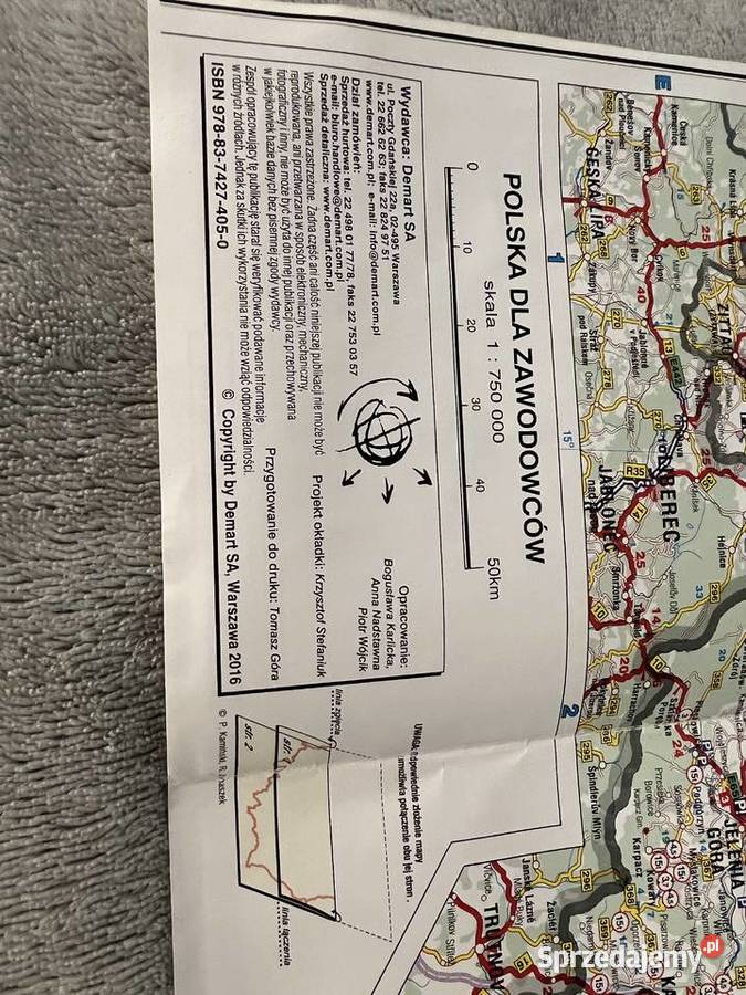 Mapa Polska zawodowców Tir Moto Demart 11750000 Jasło