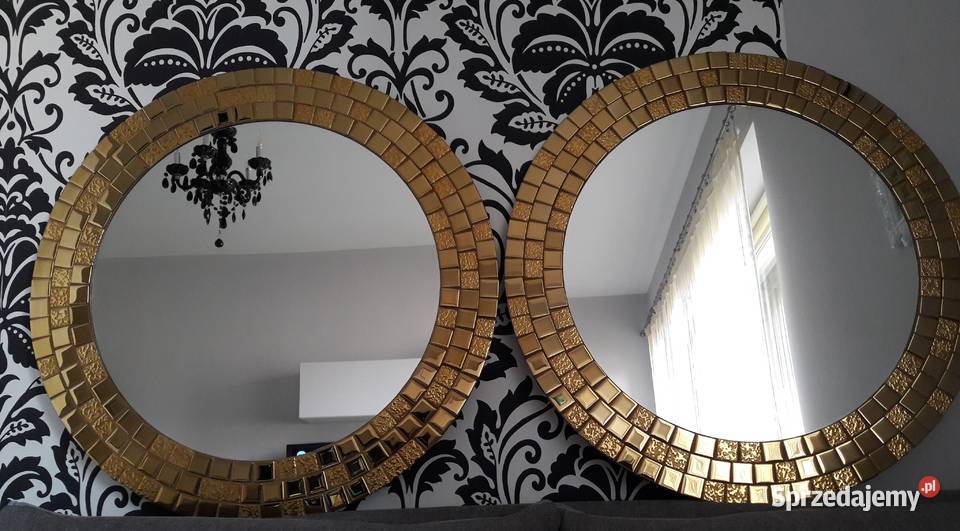 Lustro okrągłe srebrna złota rama 50 60 70 80 90 Lustra Przemyśl