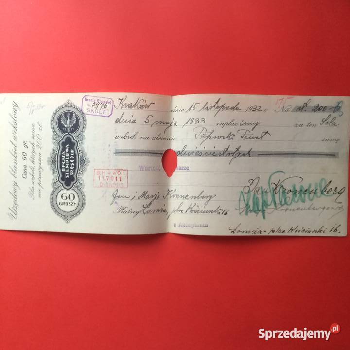 1546 Weksel Wystawiony W Krakowie 43