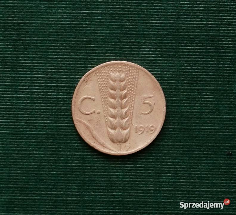 Włochy 5 centesimi 1919r śląskie Gliwice