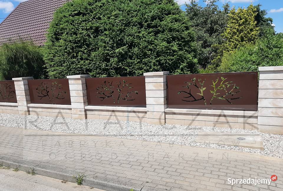 PROMOCJA Ogrodzenie wycinane CNC laser ozdobne Gniewkowo