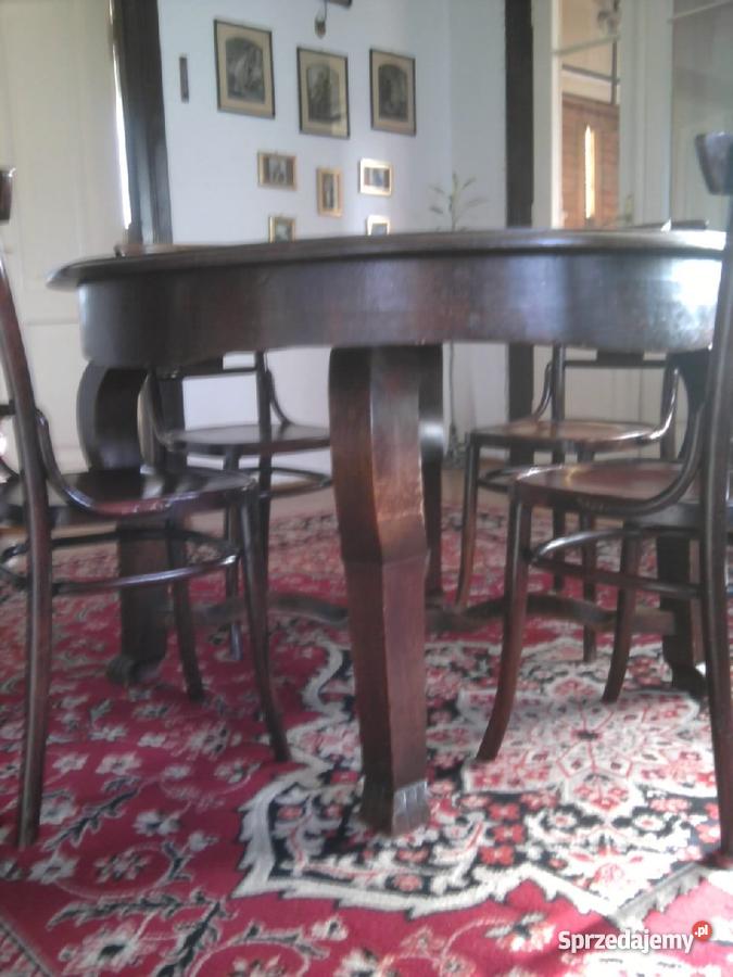 stół dębowy okrągły antyk lubelskie Włodawa