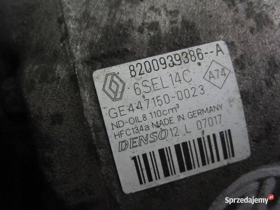 SCENIC 16 16V K4M858 110 10r sprężarka