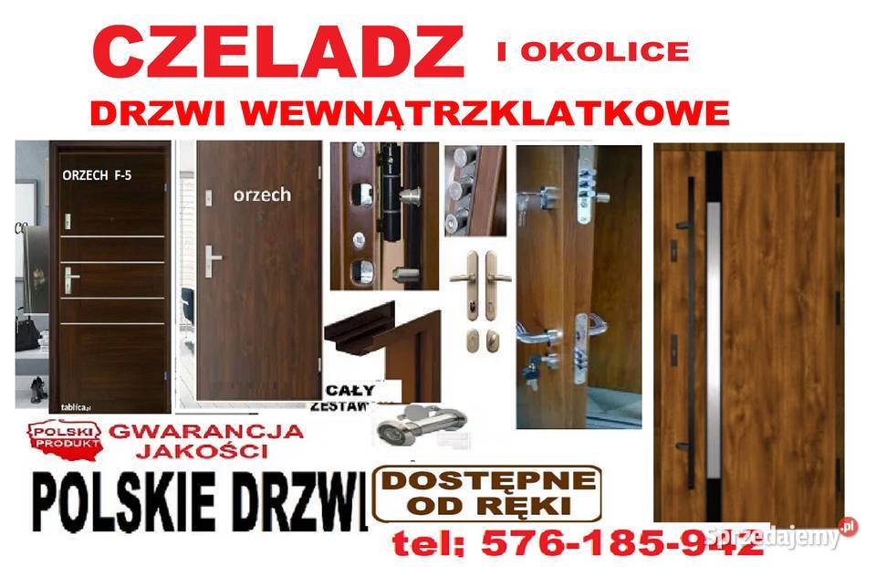 Drzwi zewnętrzne wejściowe z montażem do Czeladź