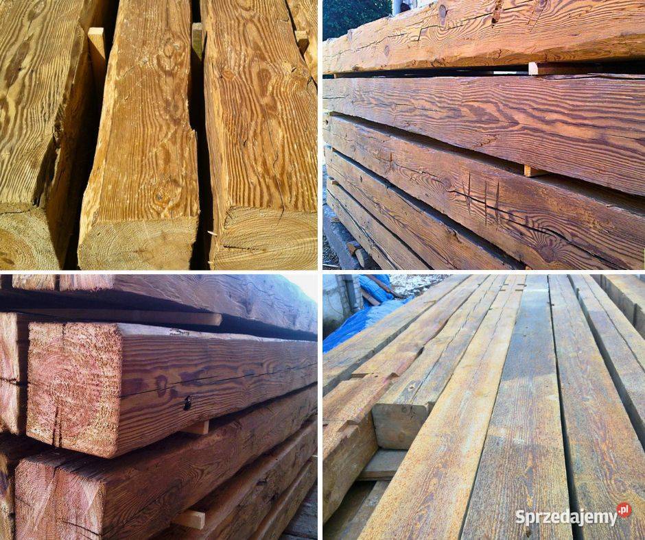 Stare belki ciosane i cięte piłą konstrukcyjne i Warszawa