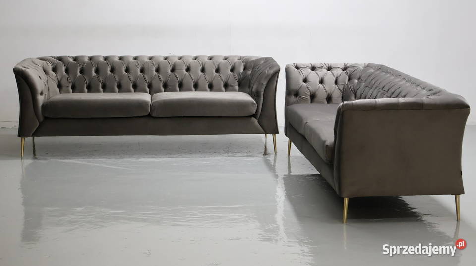 TBB DESIGN WIELKA SOFA 22 kanapa taupe welur Poznań