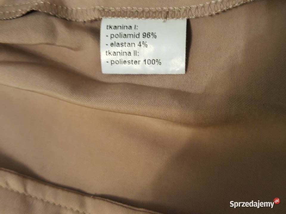 Sukienka koronkowa Beata CUPRIAK czarna koronka brązowy/beżowy Złotniki sprzedam