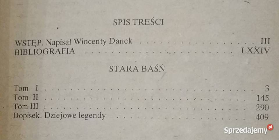 Stara baśń J I Kraszewski Ossolineum Gdańsk