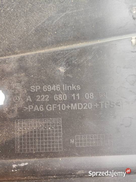 Mercedes w222 maskownice pod maską osobowe mazowieckie Kozienice sprzedam