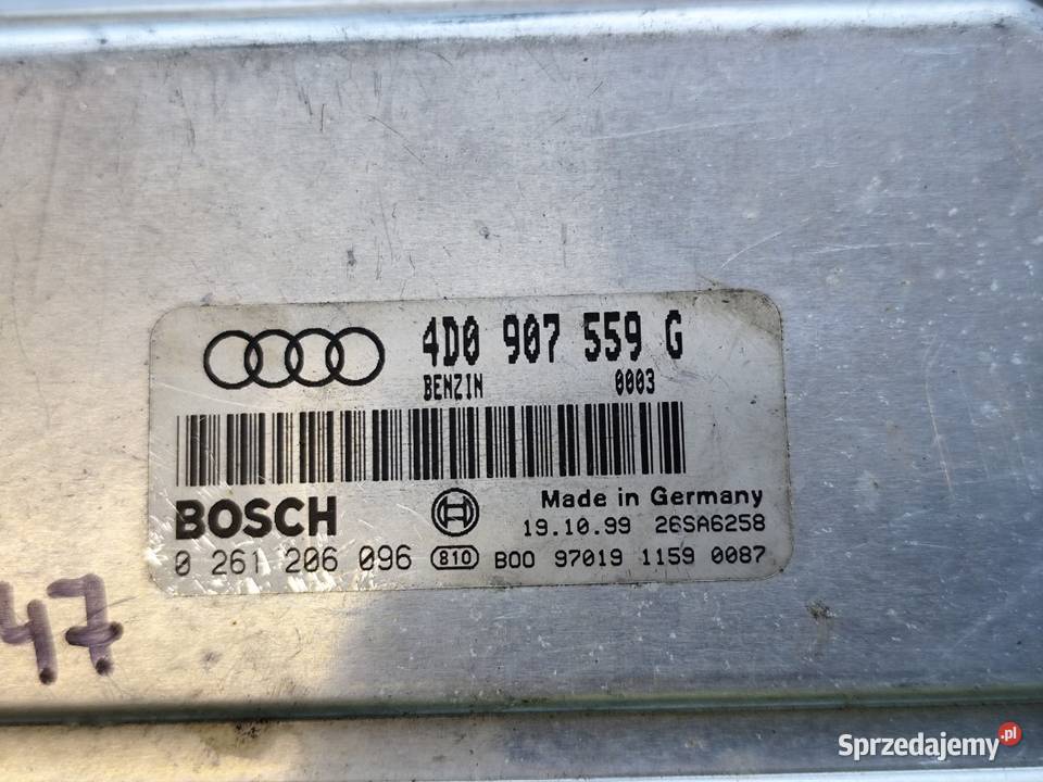 Audi S8 D2 Fl 42 Komputer Sterownik Silnika Rok produkcji 1999
