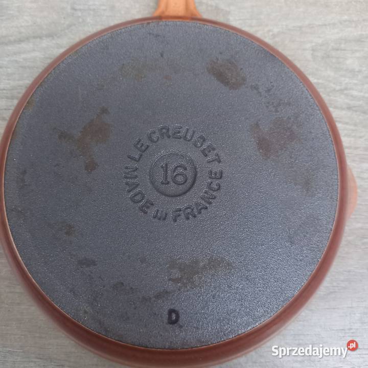 Żeliwna patelnia emaliowana marka Le CREUSET mazowieckie Warszawa