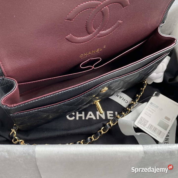 Torebka Premium CC Chanel Flap Caviar Chip ręki Wrocław sprzedam
