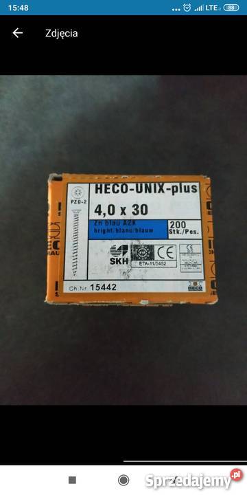 Śruby heco unix Plus 35 4x30 dolnośląskie Bolesławiec