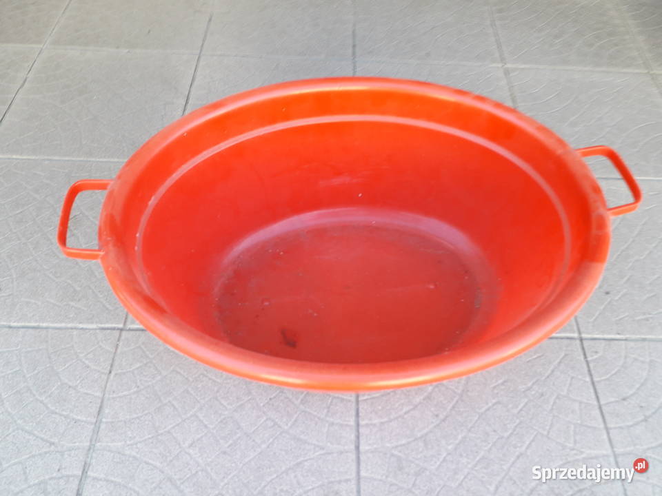 Wanienka plastikowa czerwona owalna z uchwytami małopolskie Kraków