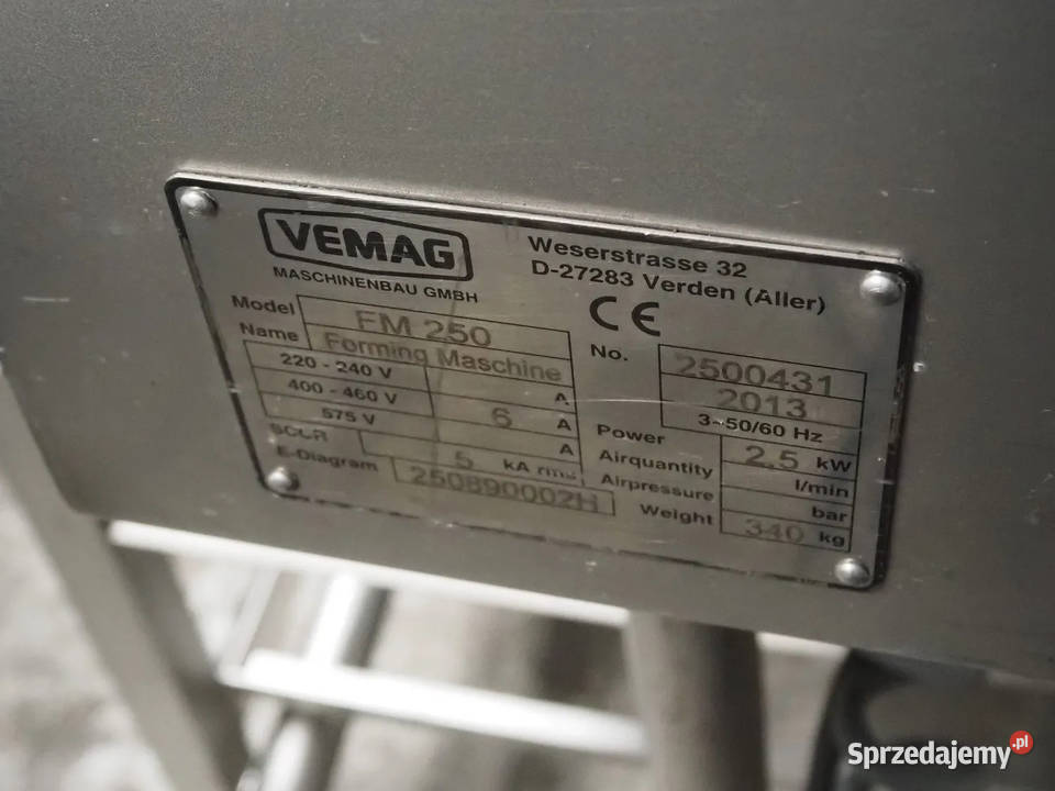 VEMAG FM 250 Przemysłowa formierka do Produkcja Krotoszyn sprzedam