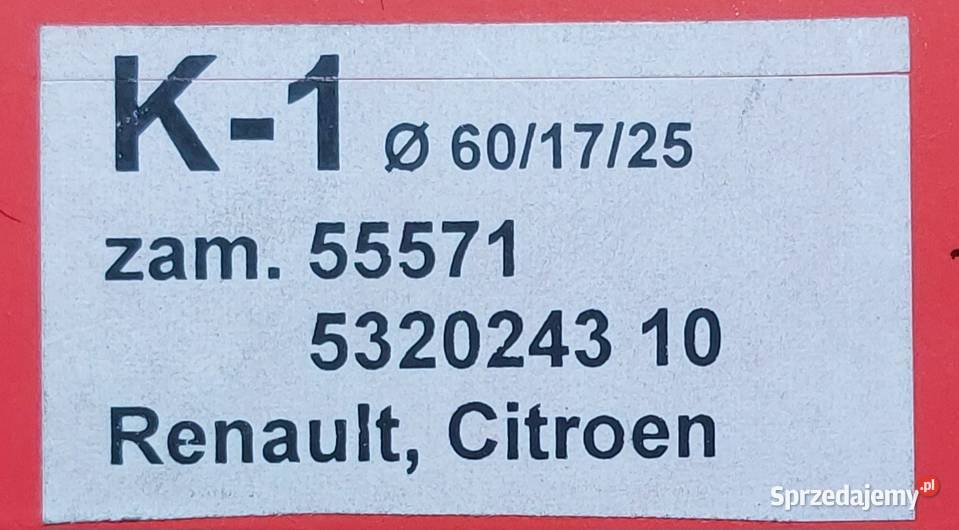 ROLKA PROWADZACA 60X17X26 RENAULT DACIA FORD