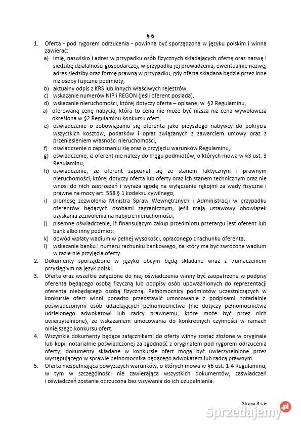 Syndyk sprzeda udział 5112 nieruchomości we wsi