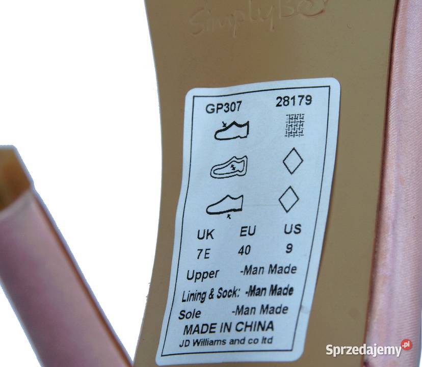 Szpilki różowe sandałki Simply Be 41 szpilka 9 Sandały i klapki Szczerbice