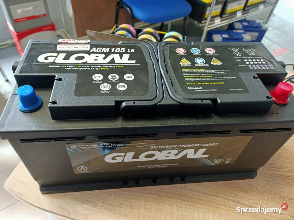 Akumulator Global AGM STARTSTOP 105Ah 950A