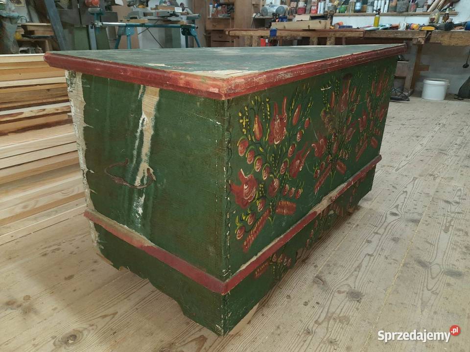 Skrzynia posagowa skrzynia góralska wianna 57.5cm sprzedam