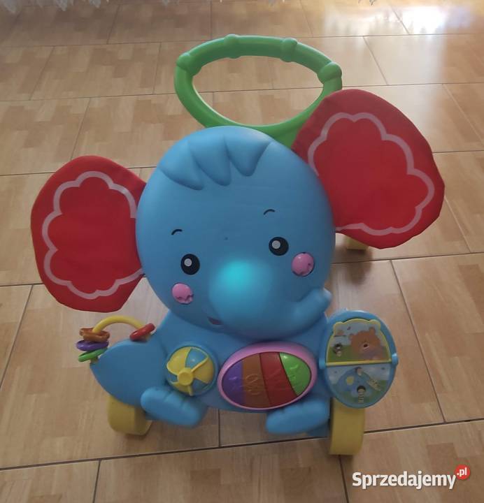 Chodzik pchacz zabawka słonik grający Okazja Zabawki Pruszków