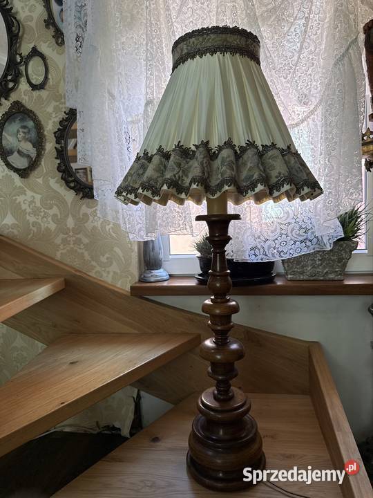 ekskluzywna gabinetowa lampa drewniana 110 dolnośląskie Długopole-Zdrój