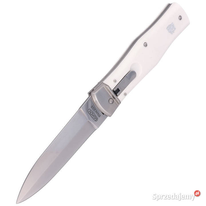 Nóż sprężynowy Mikov Predator White ABS Mirror