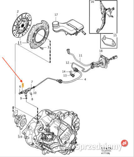 VOLVO S40 V50 trójnik wysprzęglika odpowietrznik Bielany Wrocławskie sprzedam