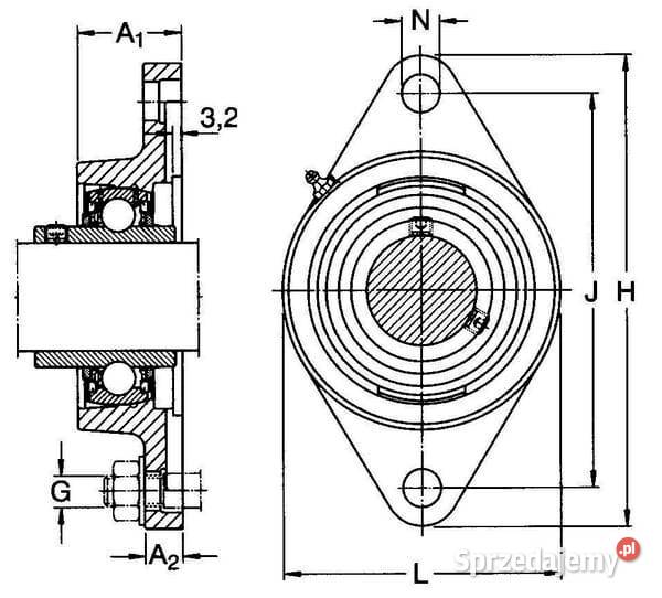 Obudowa łożyska owalna SKF FYTB 507 mm Kamionna