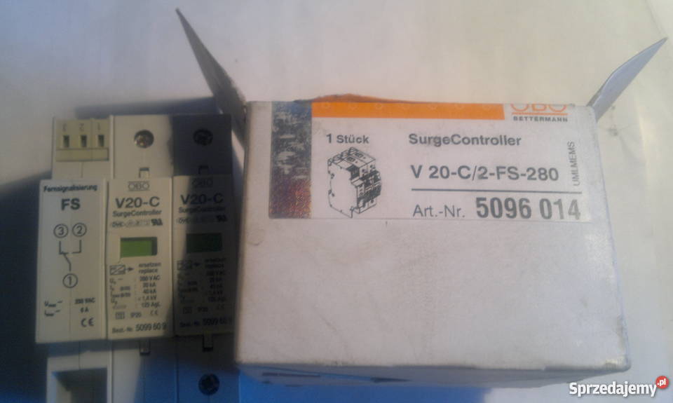Ogranicznik przepięć V20C2fs280 2pole fuse monit śląskie Dąbrowa Górnicza
