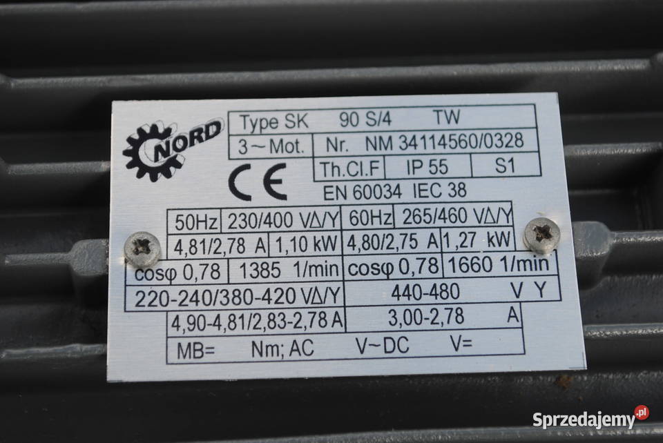 Motoreduktor kątowy 11kw 79obrmin z hamulcem lubuskie Kargowa