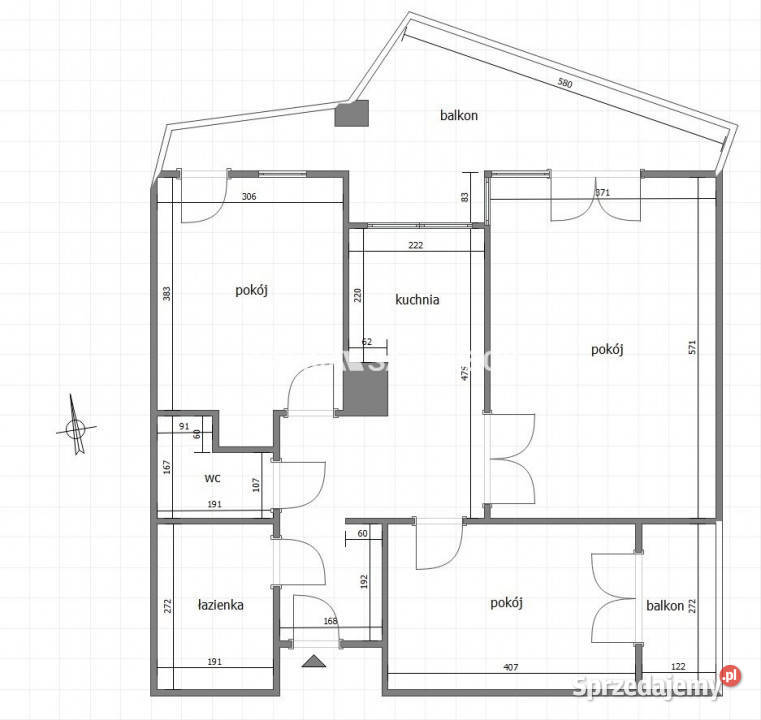 Ogłoszenie mieszkanie 705m2 3 pokoje Kraków Liczba pokoi 3 małopolskie