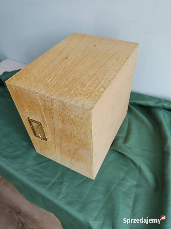 Skrzynka katalogowa drewniana Soennecken Głuchołazy