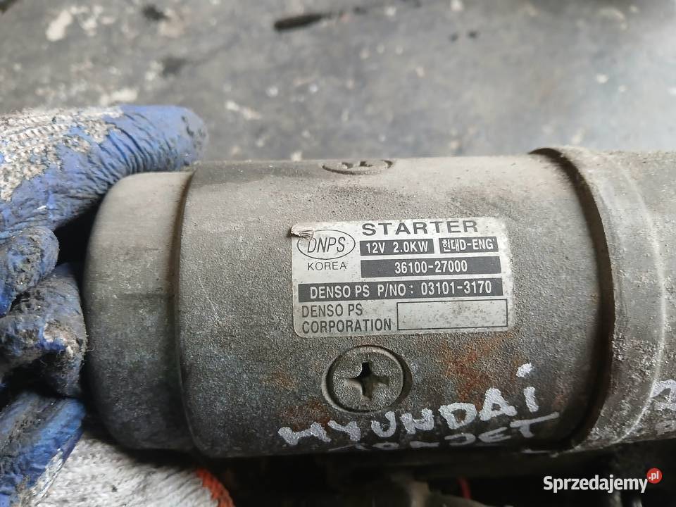 Rozrusznik 3610027000 Hyundai Kia 20 CRDI Układ elektryczny silnika Radłów
