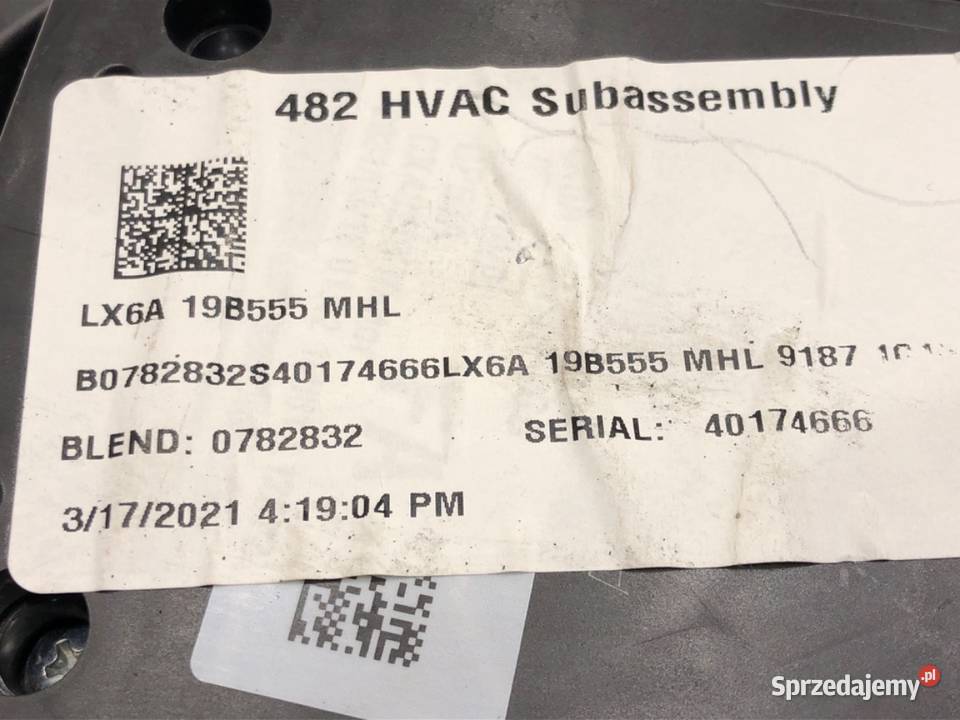 DMUCHAWA NAWIEWU FORD ESCAPE IV LX6A19B555MHL osobowe sprzedam