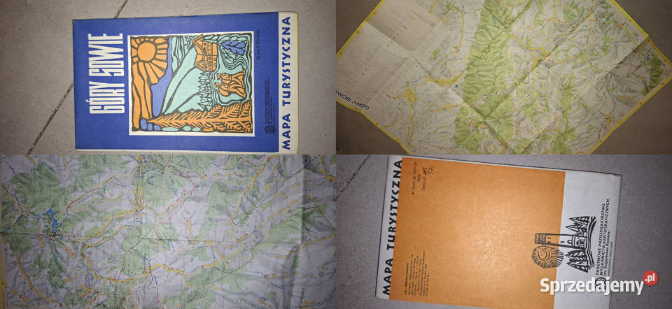 Góry Sowie Mapa turystyczna wyd 1977 niski wielkopolskie Łęczyca