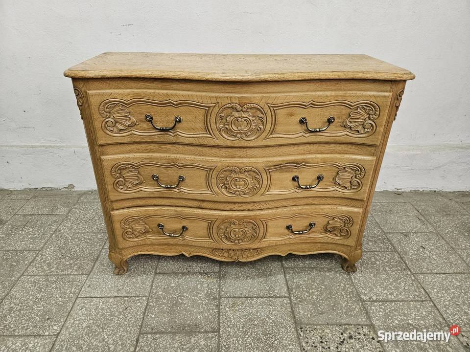 Francuska dębowa komoda ludwikowska z szufladami Nowy Sącz