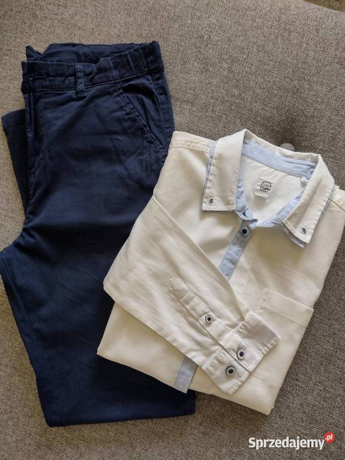 Wizytowe spodnie z koszulą 158 Dąbrowa Górnicza