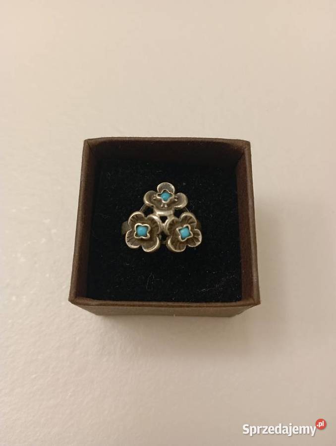 Pierścionek srebrny niezapominajki Radom sprzedam