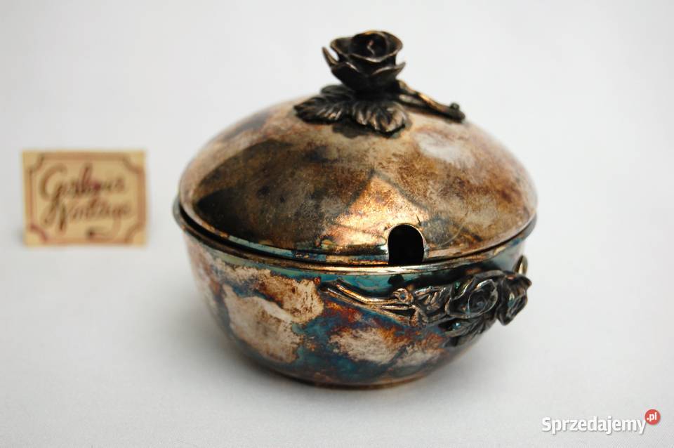 Nowa posrebrzana cukiernica platerowana srebrem Cukiernice Dom i Ogród