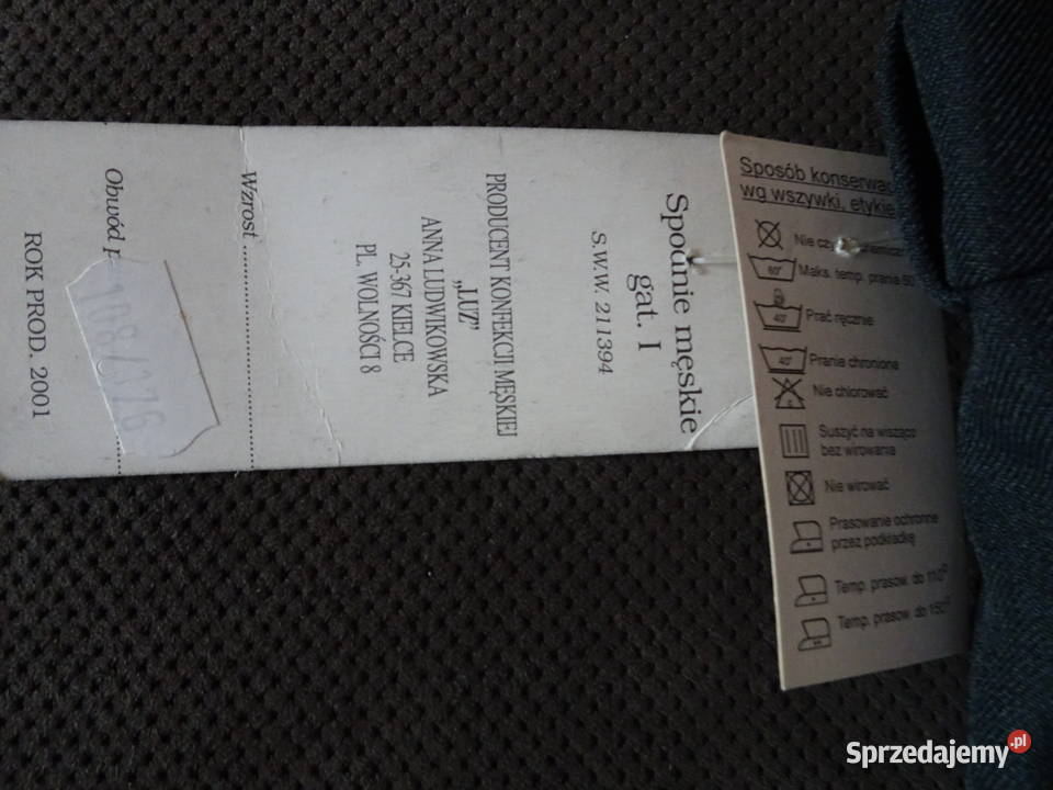 grafitowe spodnie garniturowe męskie rozmiar na Odzież codzienna