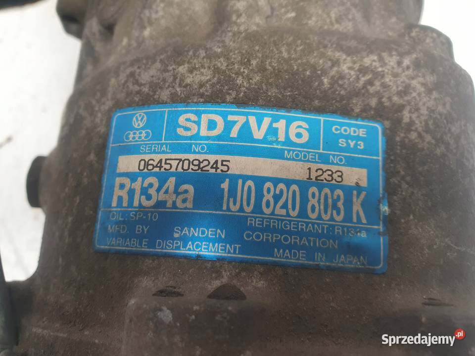 VW Bora 19 TDI SPRĘŻARKA KLIMATYZACJI 1J0820803K osobowe Janów