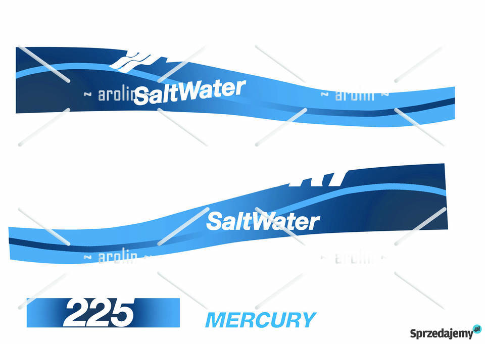 Naklejka logo na silnik zaburtowy Mercury Żeglarstwo sprzedam