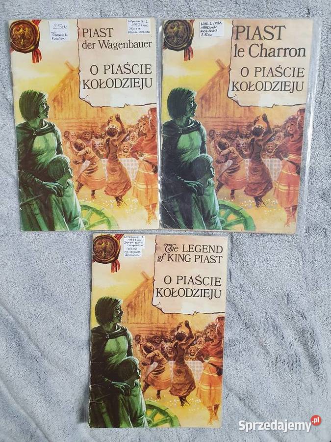 O pIaście Kołodzieju zestaw 3 komiksów różne pomorskie