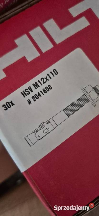 Kotwa mechaniczna STALOWA HILTI fi12 mm L100 mm Blachownia