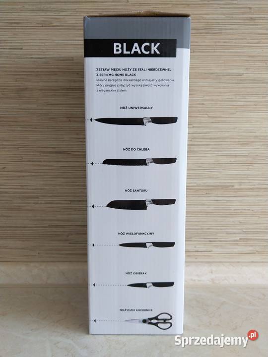 NAJTANIEJ Zestaw Noży Noże Stojak Nożyczki 7el Noże i nożyce kuchenne śląskie Zabrze