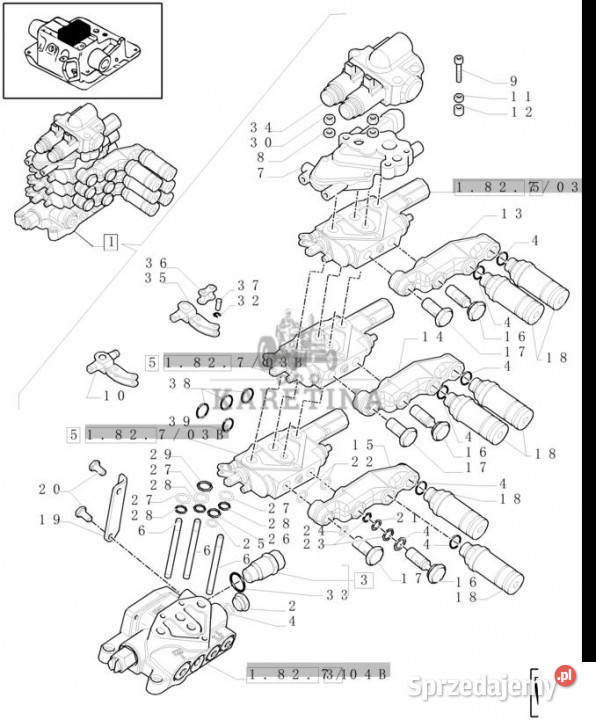 Holland T6010 T6070 Zawór sterujący 87551652 Jastrzębniki sprzedam