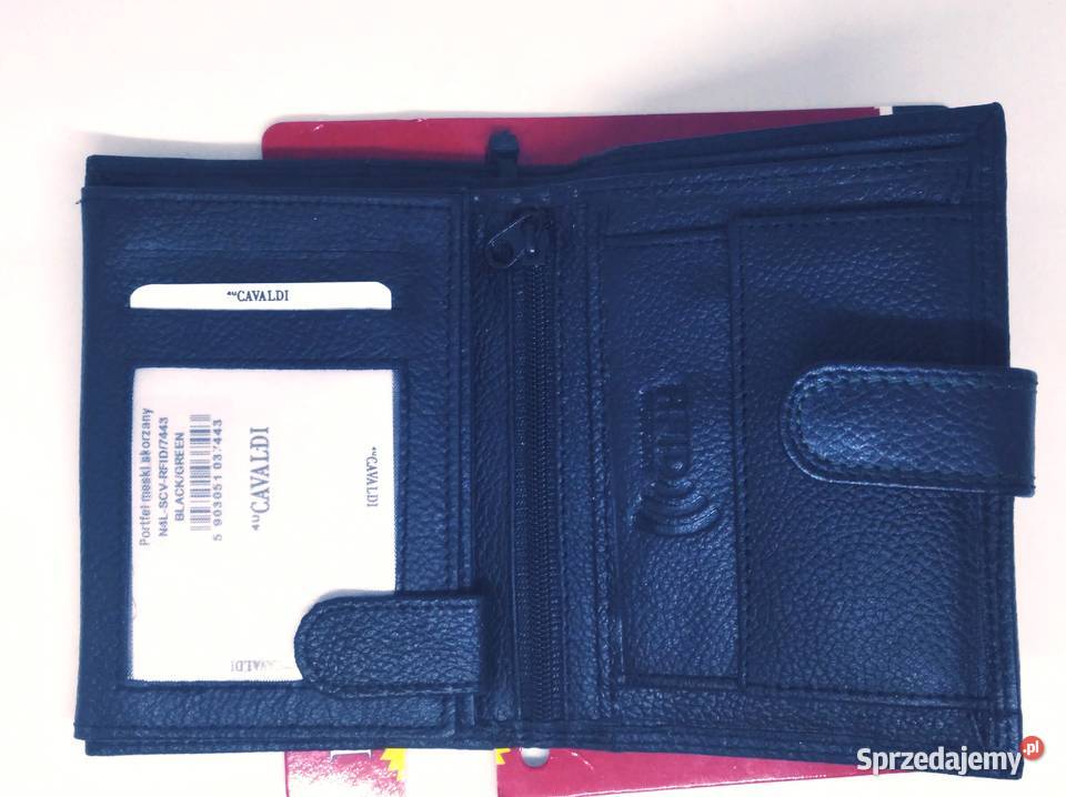 Portfel Męski Nowy Skóra Czarny mazowieckie Warszawa